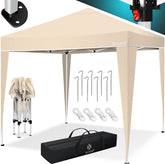 Partytent - opvouwbaar - 3x3 - Paviljoen - Beige - KESSER®